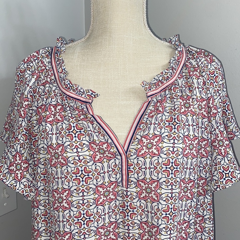 Max Studio Flutter Sleeve Blouse - Picture 2 of 9